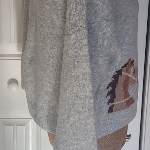 HORSE Graphic Button-Front Cardi, PINK LILY Brand, NIB, S, Hthr Gray & SO CUTE🐎 - Picture 8 of 11